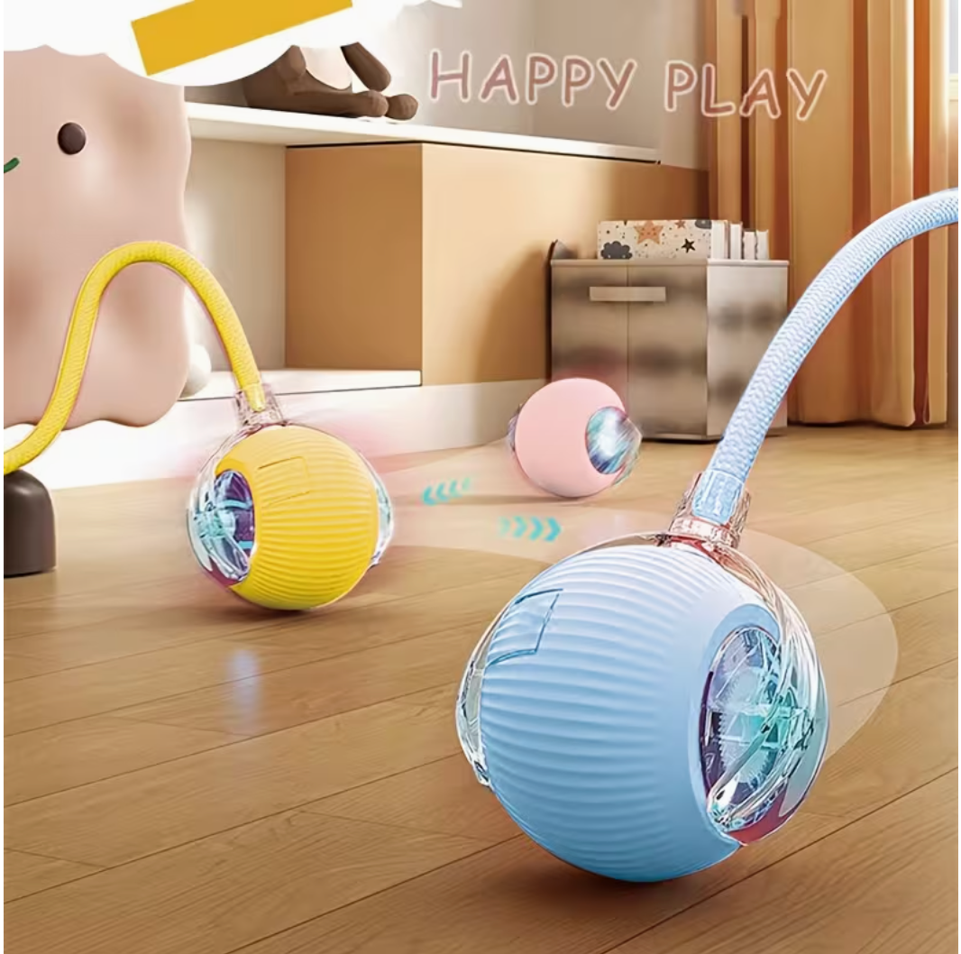PawPlay™ Smart Interactive Rolling Cat Ball Toy