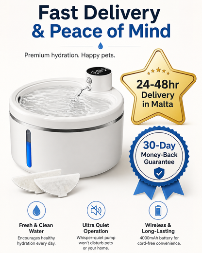 AquaPaw Flow™ — Smart Wireless Pet Fountain