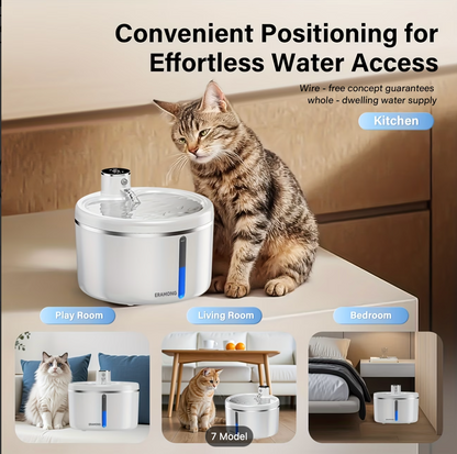 AquaPaw Flow™ — Smart Wireless Pet Fountain