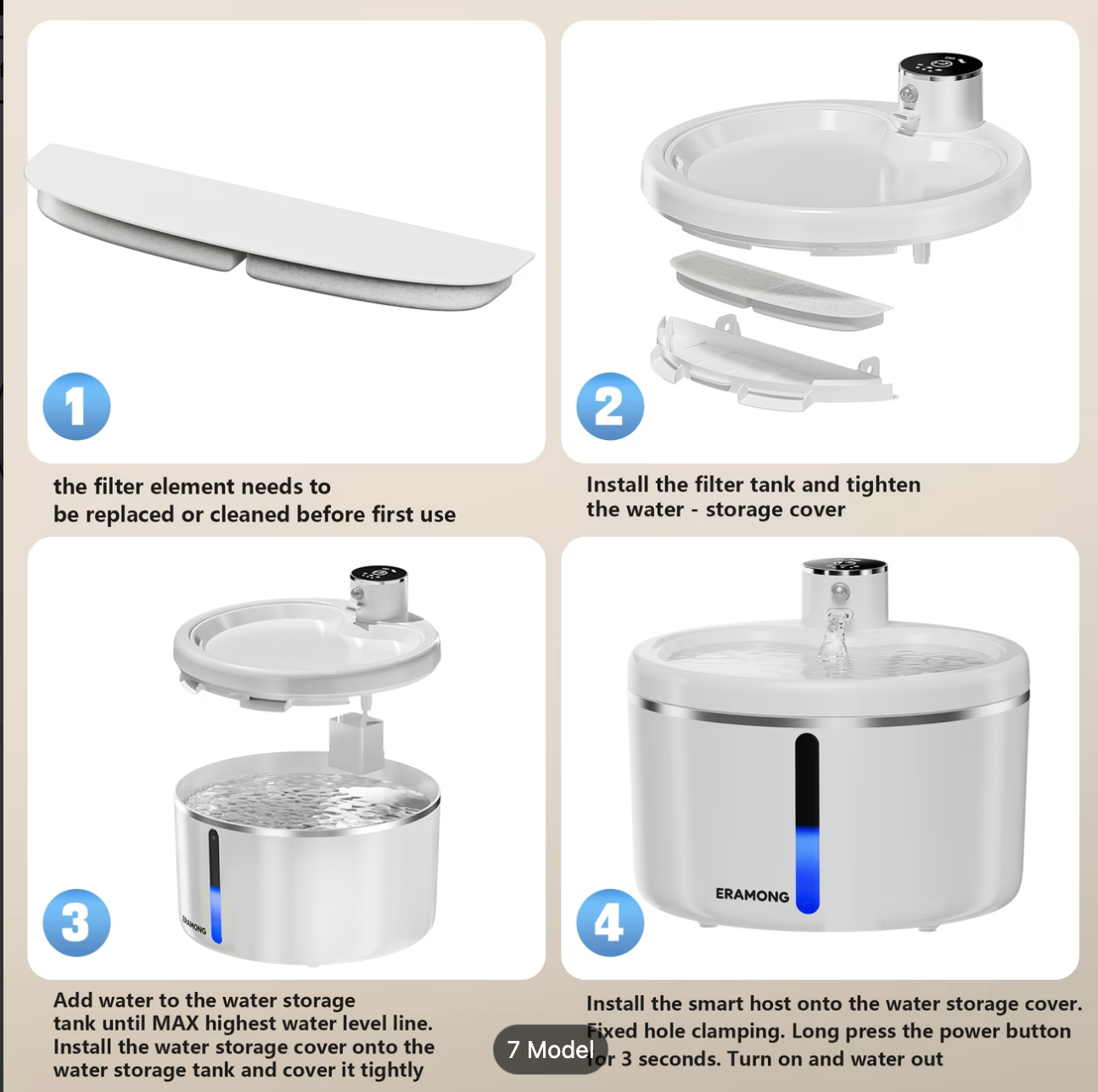 AquaPaw Flow™ — Smart Wireless Pet Fountain