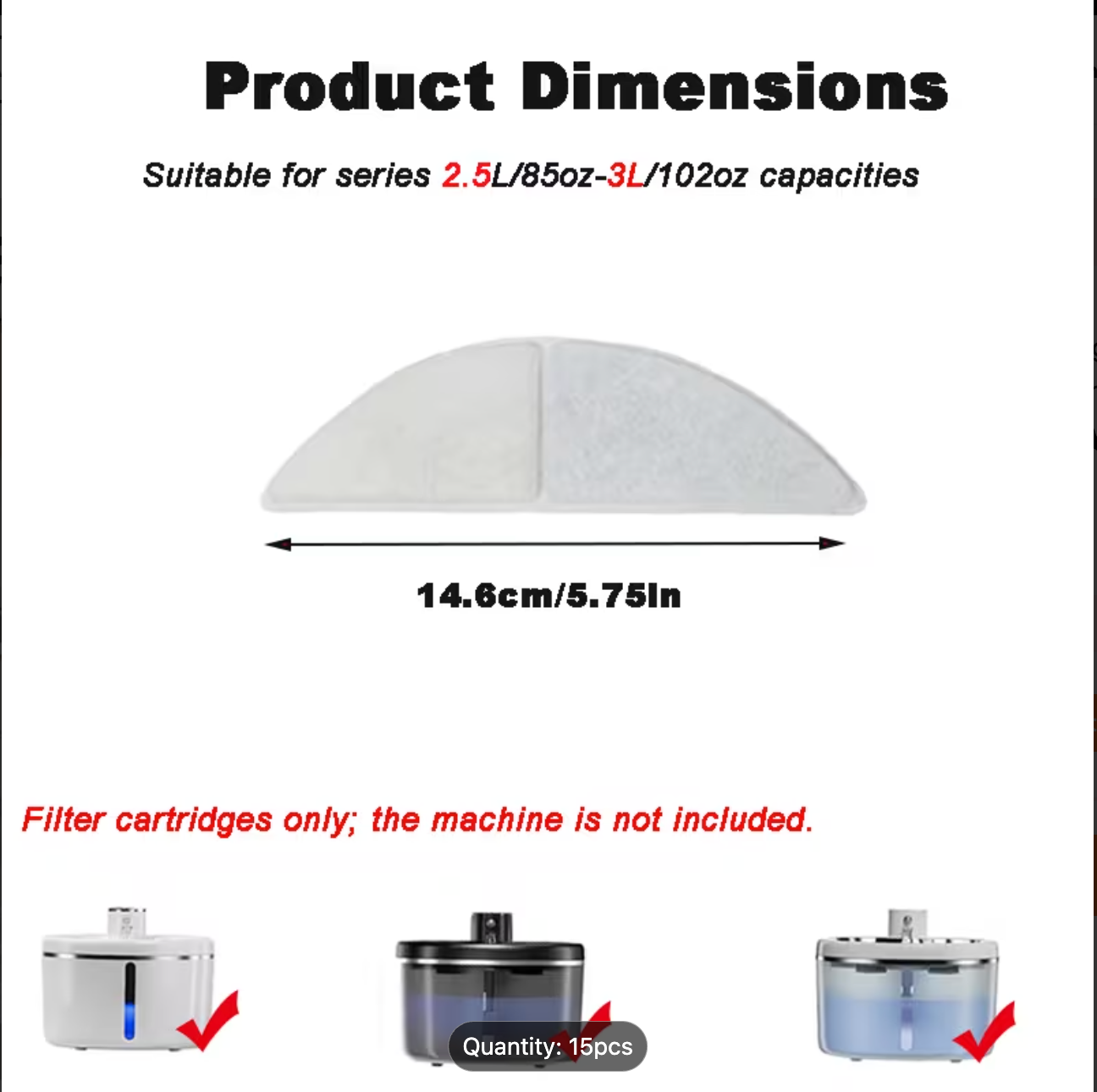 Replacement Filter Pack x15pcs – Add to Your Fountain