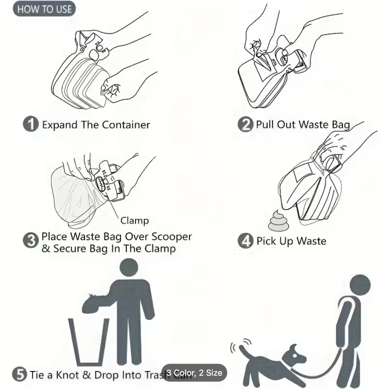 No-Touch Foldable Dog Poop Scooper