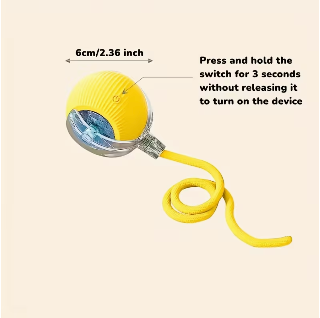PawPlay™ Smart Interactive Rolling Cat Ball Toy