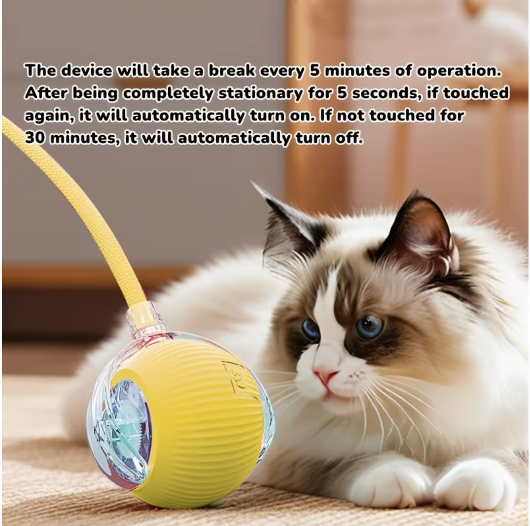 PawPlay™ Smart Interactive Rolling Cat Ball Toy