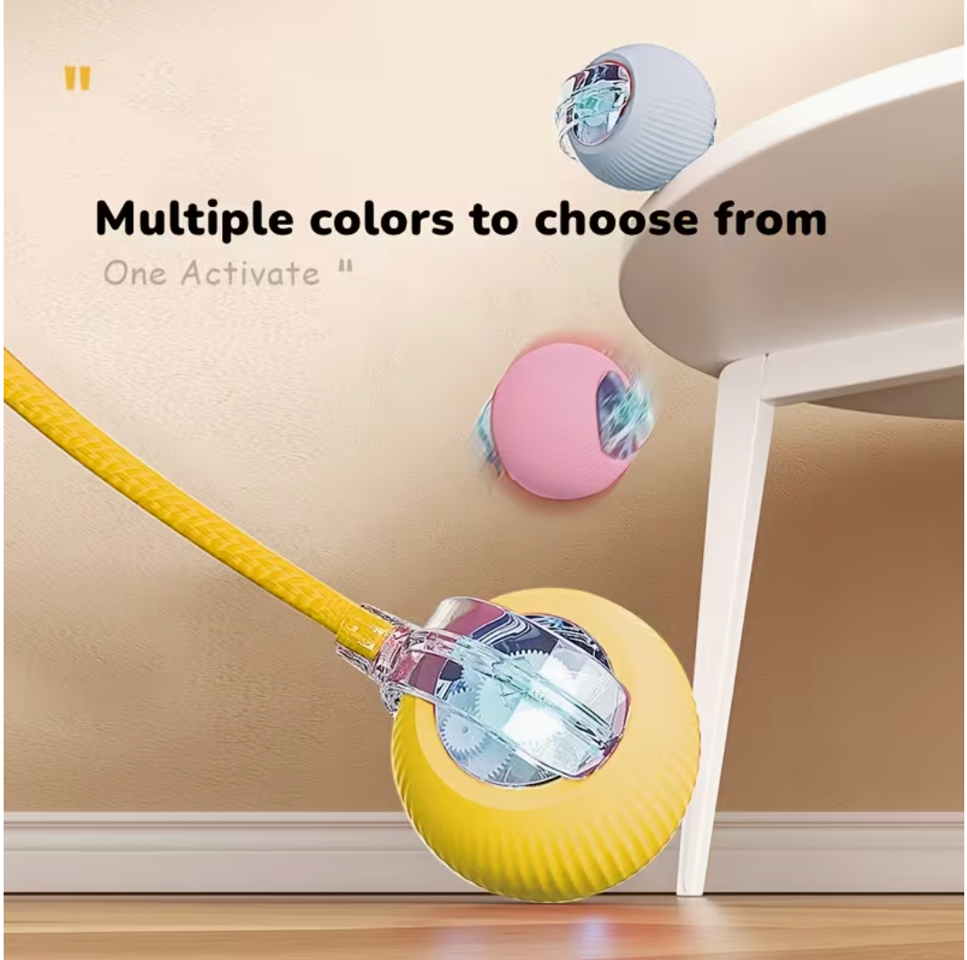 PawPlay™ Smart Interactive Rolling Cat Ball Toy