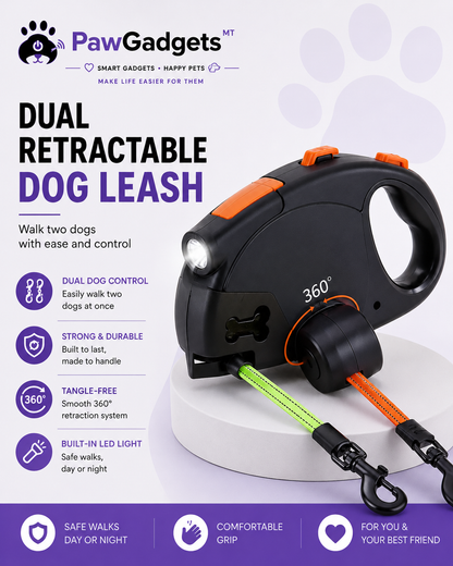 Double Walk Pro™ – 4-in-1 Dual Dog Leash System