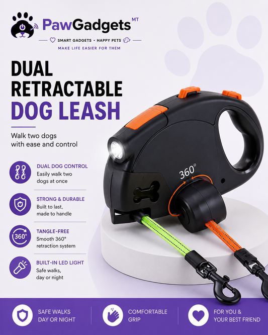 Double Walk Pro™ – 4-in-1 Dual Dog Leash System
